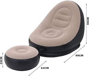 SILLÓN INFLABLE con Apoya Pies