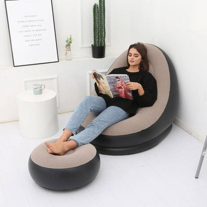 SILLÓN INFLABLE con Apoya Pies